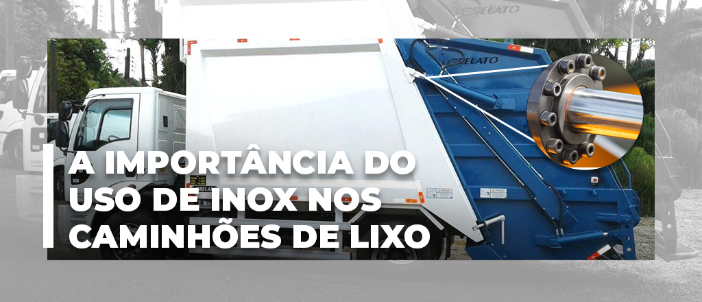 Caminhão de lixo com Inox