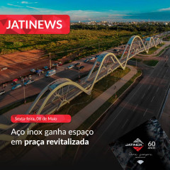Aço inox ganha espaço em praça revitalizada.